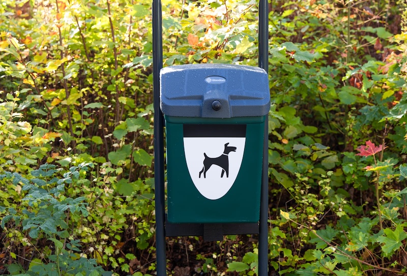 dog poop trash can