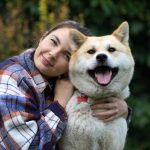 akita hug