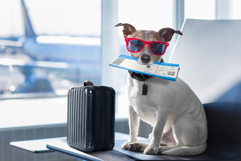dog at airport