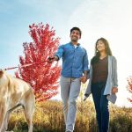 dog with couple