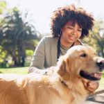 lady with lab dogs
