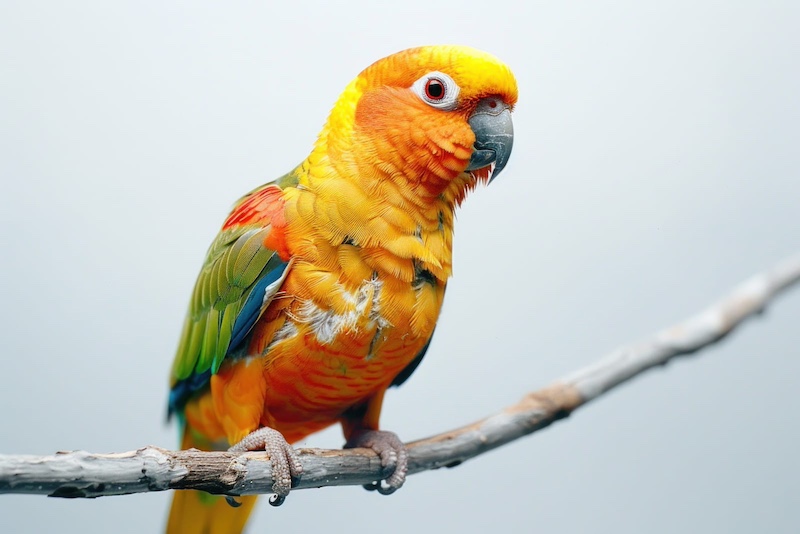 parrot on branch